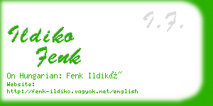 ildiko fenk business card